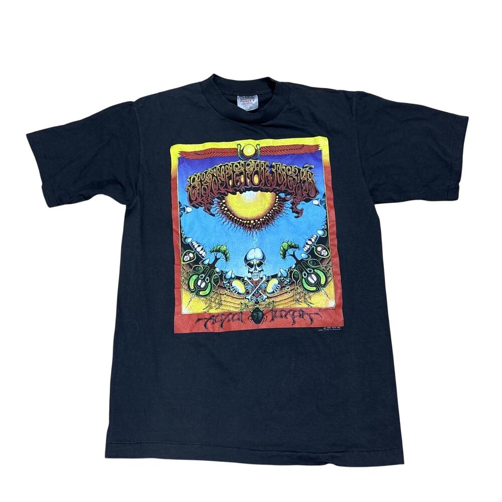 Vintage 1990 Grateful Dead Aoxomoxoa Rick Griffin Brockum T Shirt Large Black